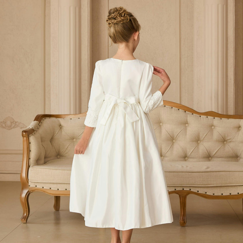 White Marindel Lace & Tulle Dress