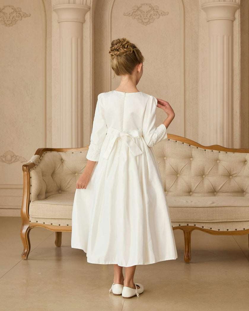 White Marindel Lace & Tulle Dress