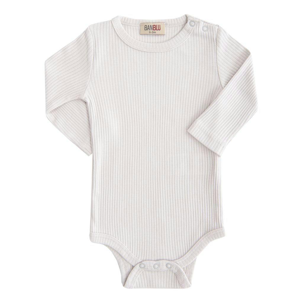 Banblu Baby Fog Grey Long-Sleeve Bodysuit