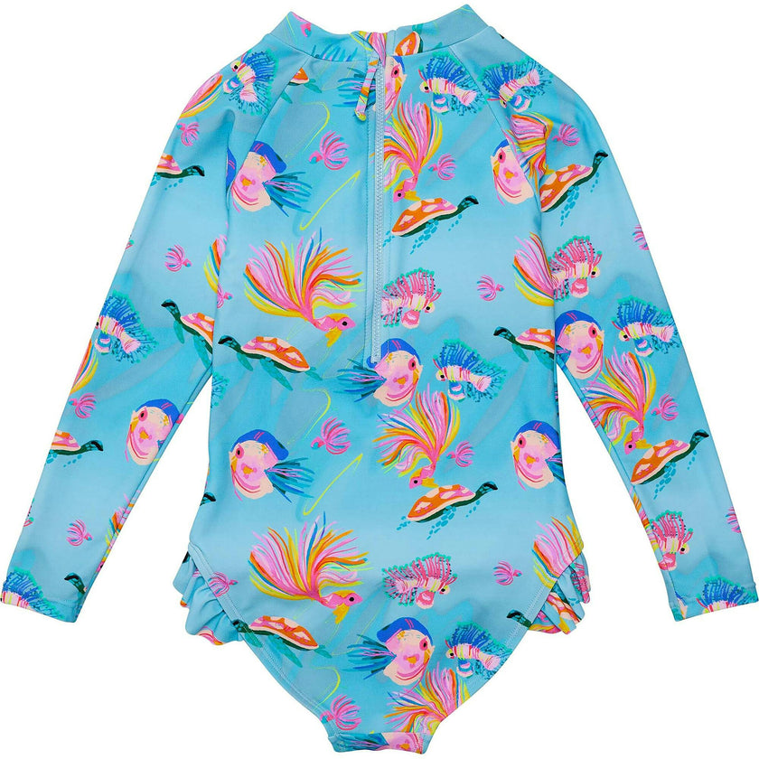 Sustainable Leg Frill Surf Suit