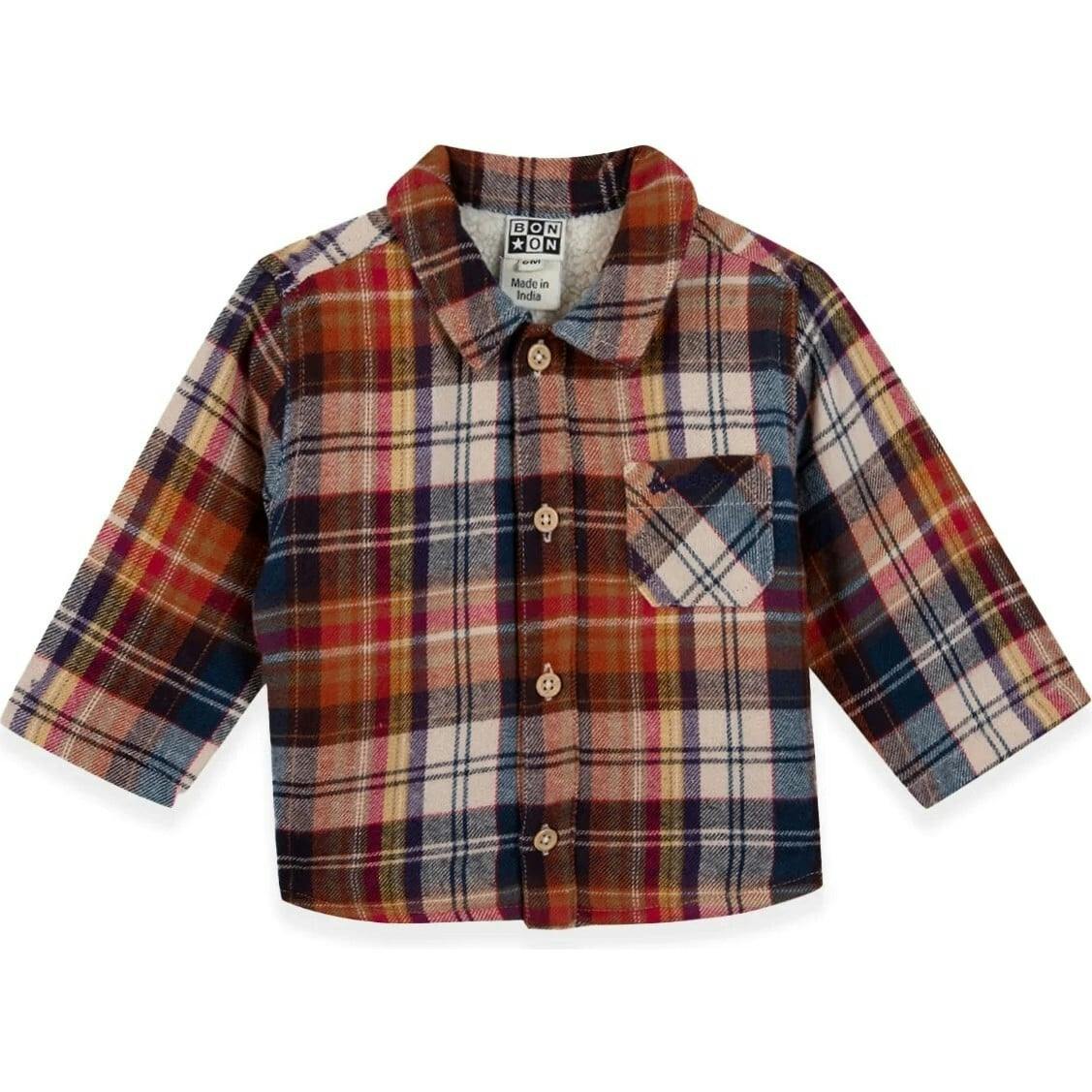 BONTON Autumn Plaid Pan Baby Overshirt