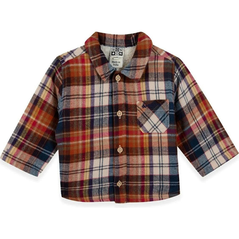 BONTON Autumn Plaid Pan Baby Overshirt