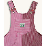 children's short dungaree - watermelon stripes