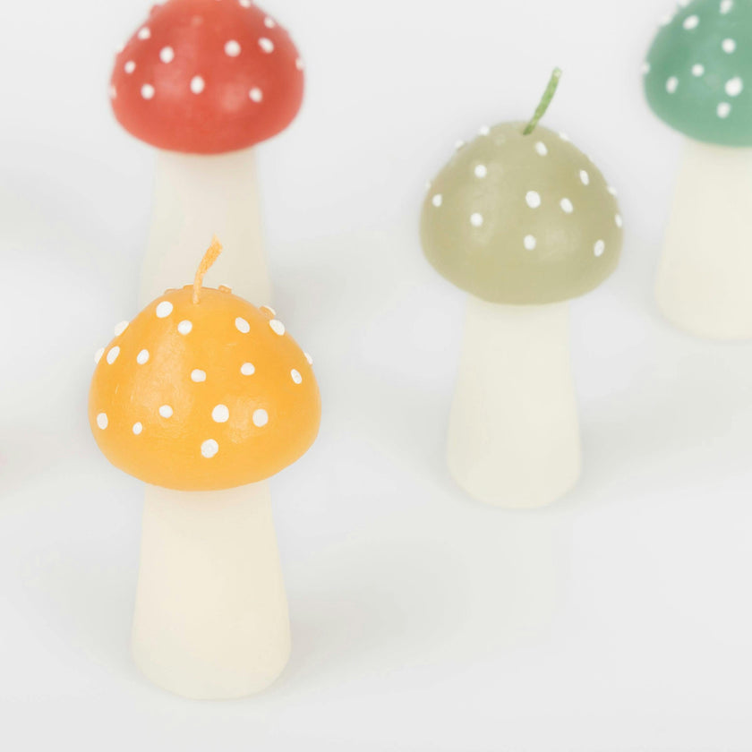 Rustic Mini Mushroom Candles