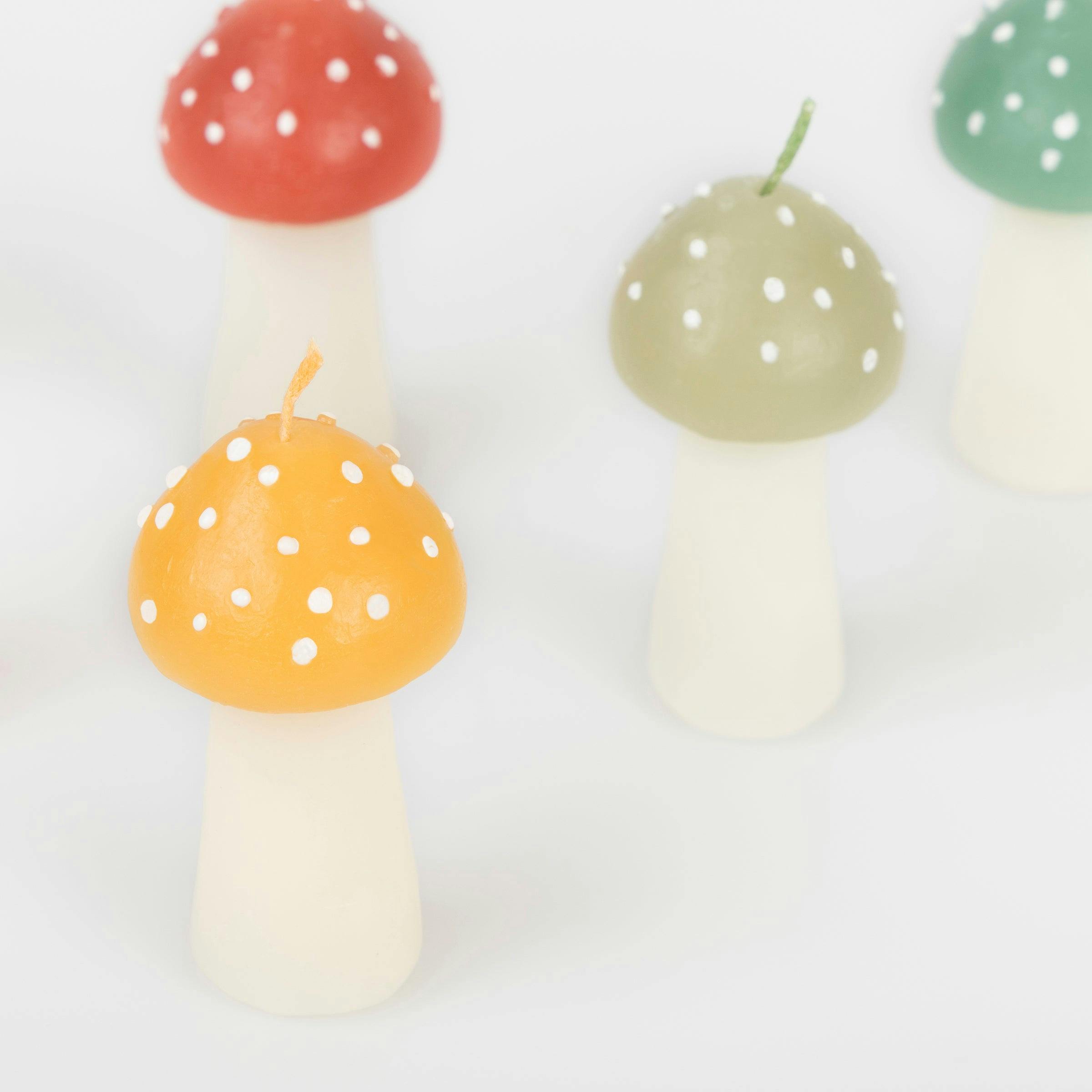 Rustic Mini Mushroom Candles