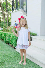 Ella Girls' Short Set American Flag