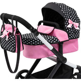 Bayer Design Dolls: Pram Xeo - Hearts Black & Pink