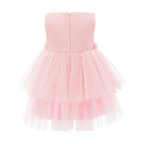 Light Pink Amarielle Floral Waist Tulle Dress