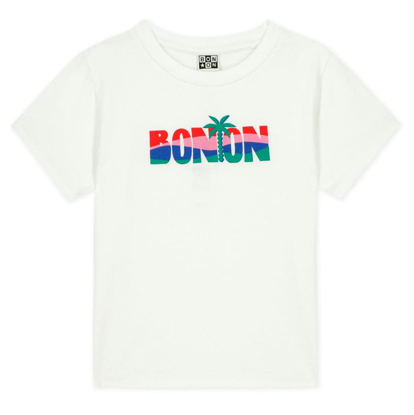 BONTON Tubo Palmier T-Shirt - Ecru Bonton