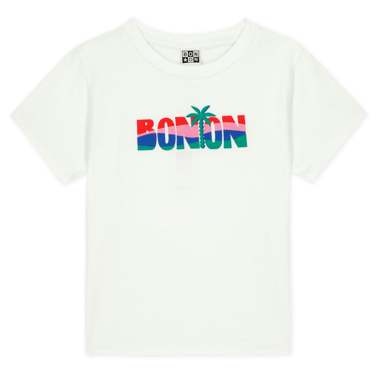 BONTON Tubo Palmier T-Shirt - Ecru Bonton