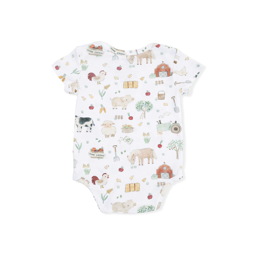 Cute Farm Animals Uni - Short Sleeve Bodysuit