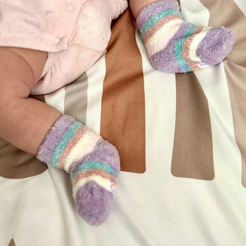 Girl Assorted Pastel Cozy 3pk Infant Hosiery