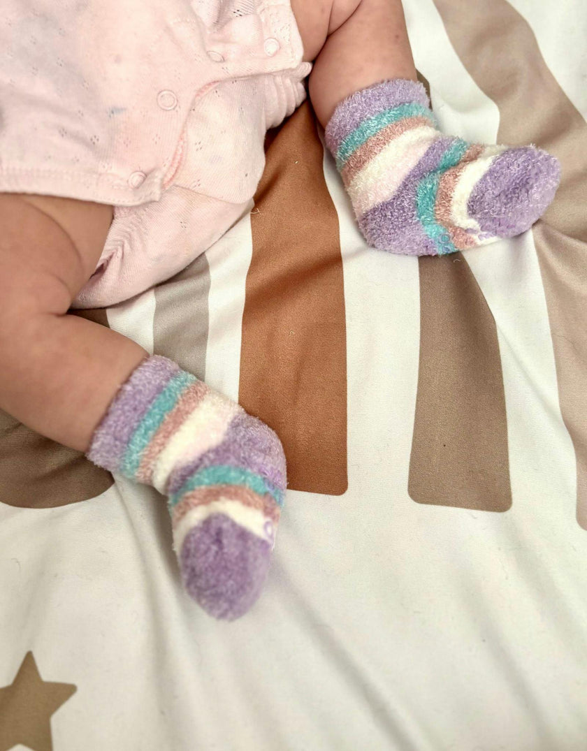 Girl Assorted Pastel Cozy 3pk Infant Hosiery