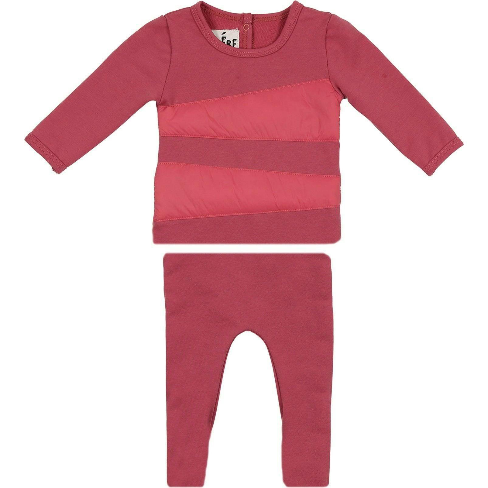 Puffed Triangle Long Sleeve Top & Pant 2-Piece Set