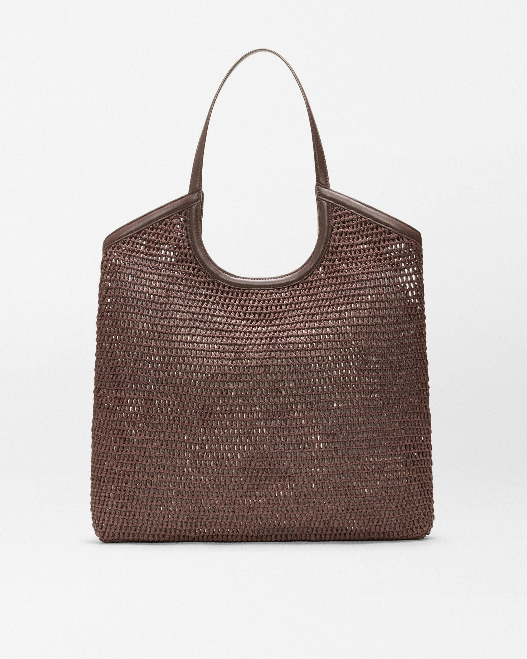 Brown Crochet Large Crochet Georgica Tote