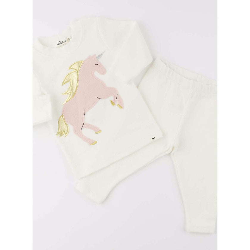 Prancing Applique L/S 2pc Set