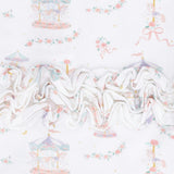 Carousel with Bows - 2 Way Ruffle Back Zipper Footie