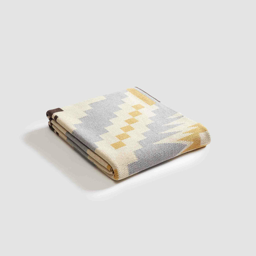 Cotton Sustainable Knit Throw Blanket | New Horizon