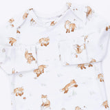 Little Explorer Fox - Lap Shoulder Gown and Knotted Hat