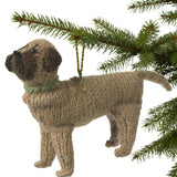 Mastiff Dog Hand Knit Christmas Ornament