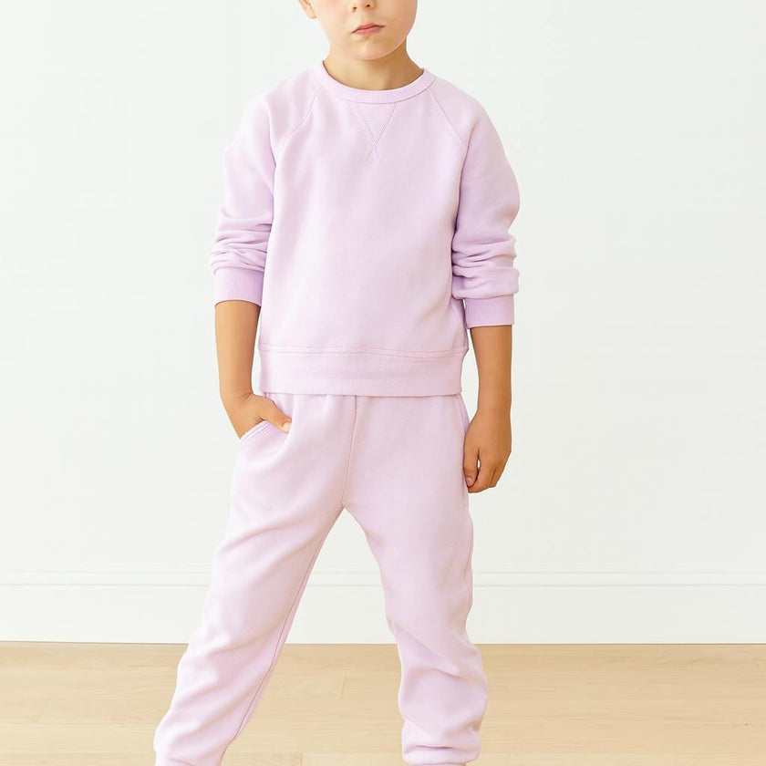 Sherpa Raglan Sweatshirt and Jogger Set