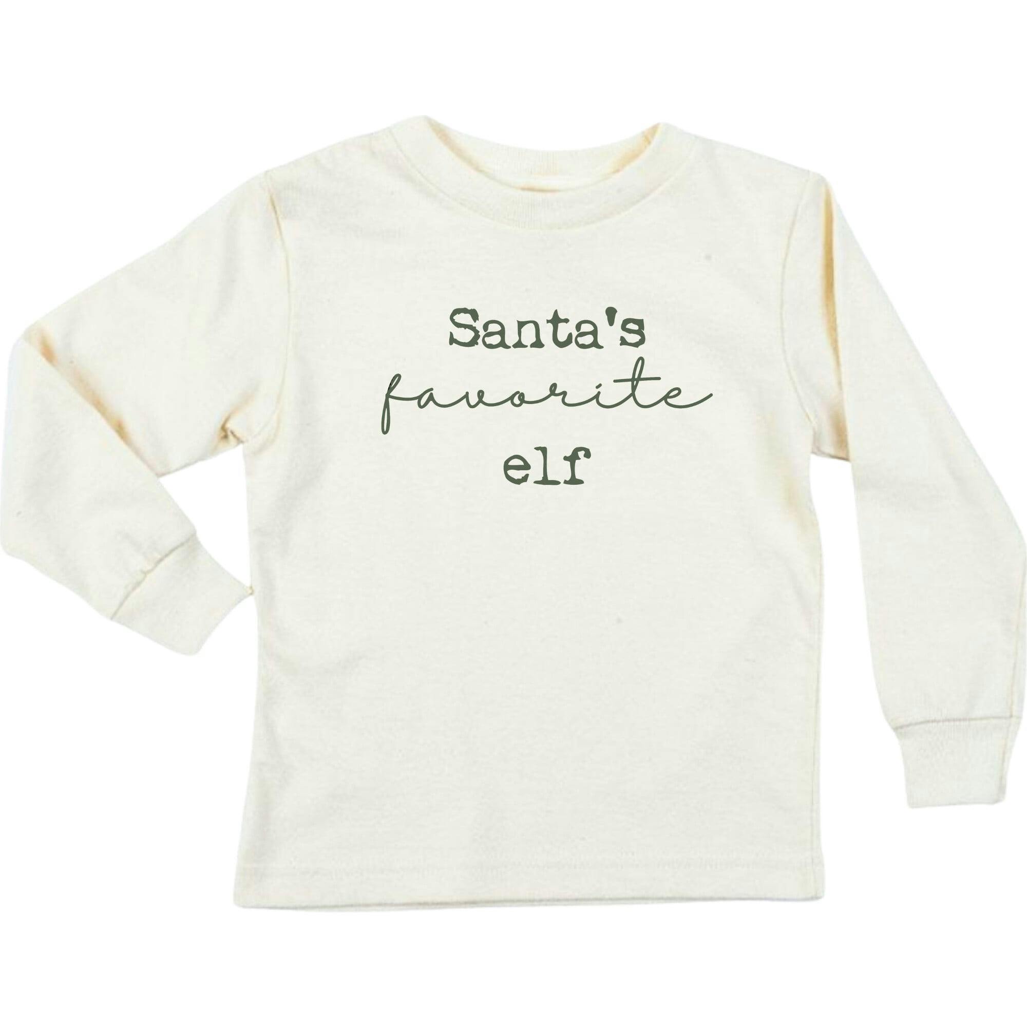Santa's Favorite Elf Organic Kids T-Shirt Long Sleeve