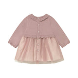 Newborn Girl Tulle and Knit Dress