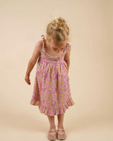 Alena Dress - Emma Floral Purple print