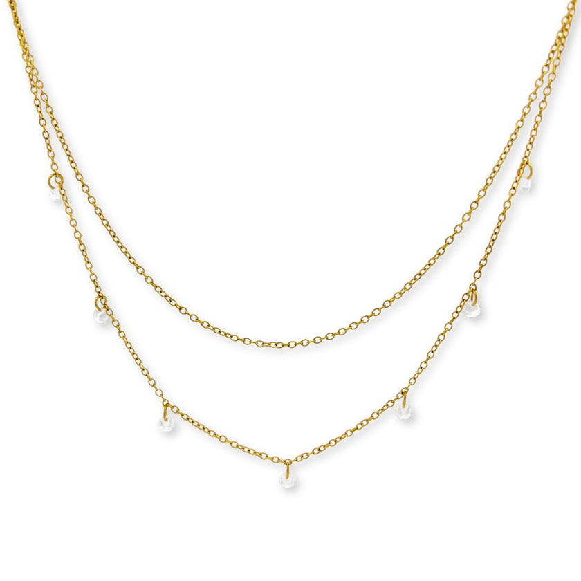Glimmer Double Strand Necklace