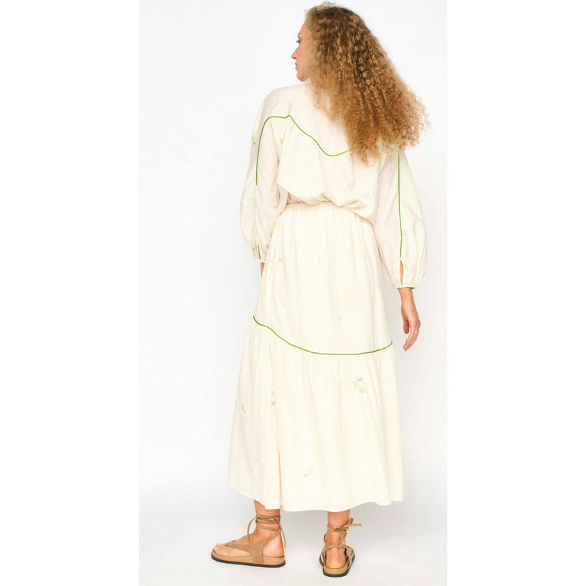 Brighton Skirt in Lime Jamdani