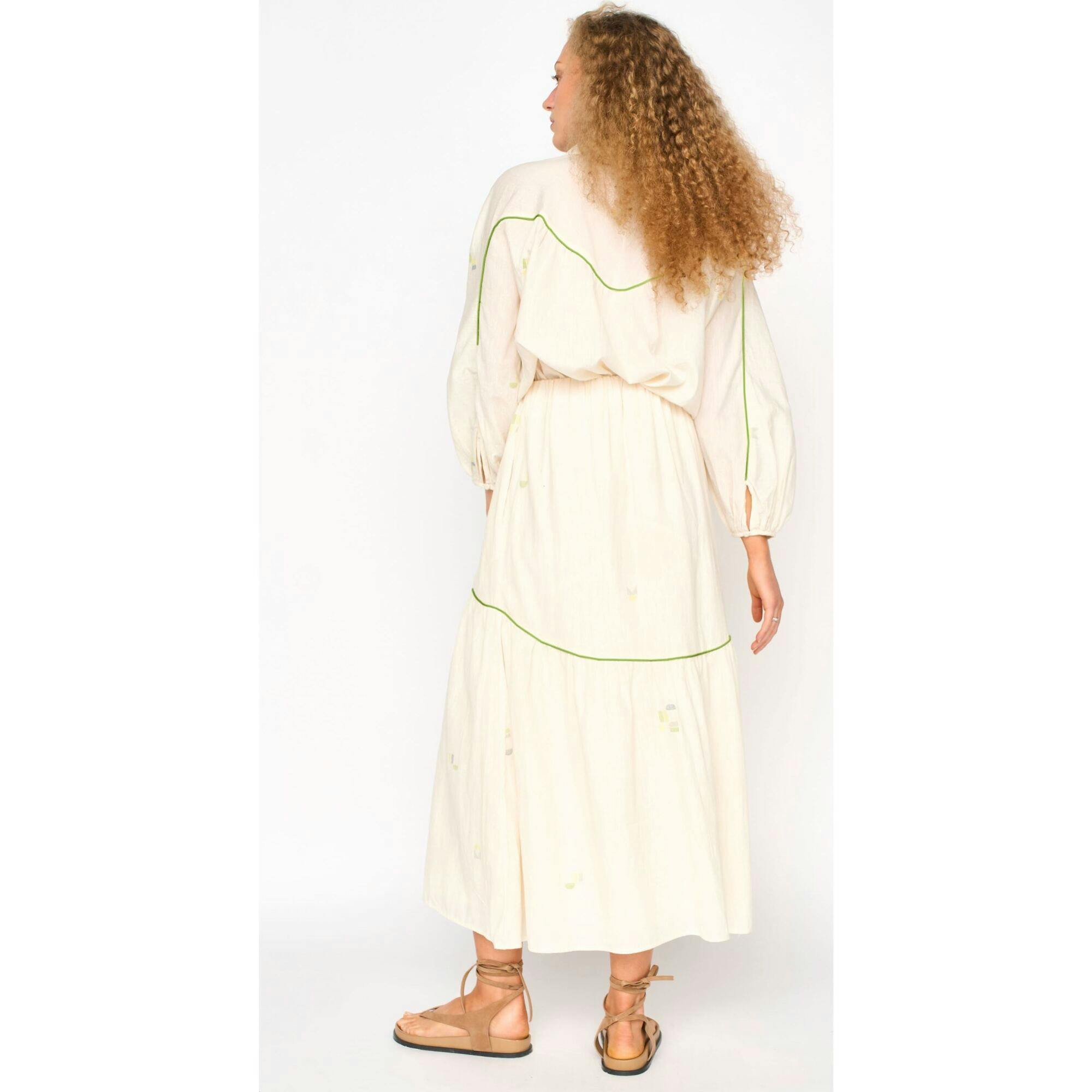 Brighton Skirt in Lime Jamdani