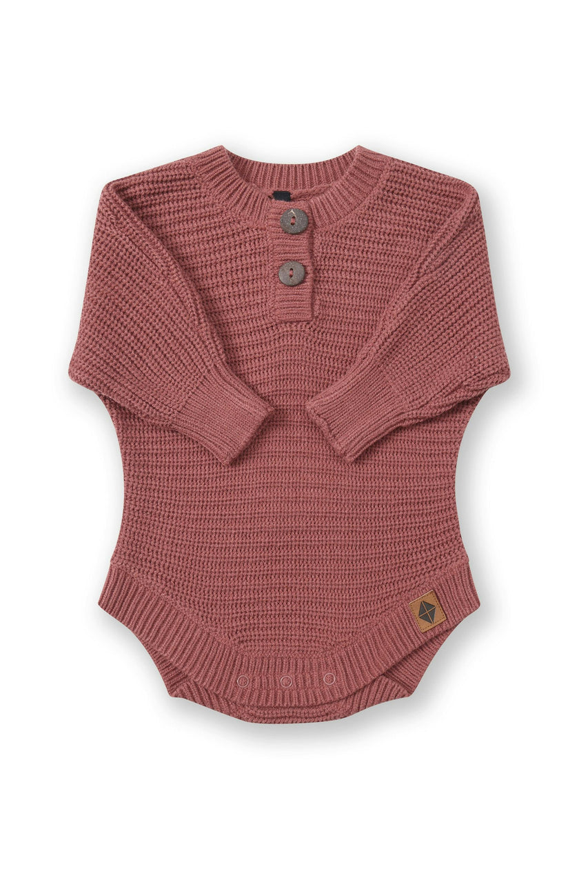 Chunky Knit Romper in Ember