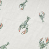 Mint Lobster Bamboo Two-Piece Burp Cloth Set