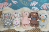 Knit Patterned Bunny Plush - Daisy