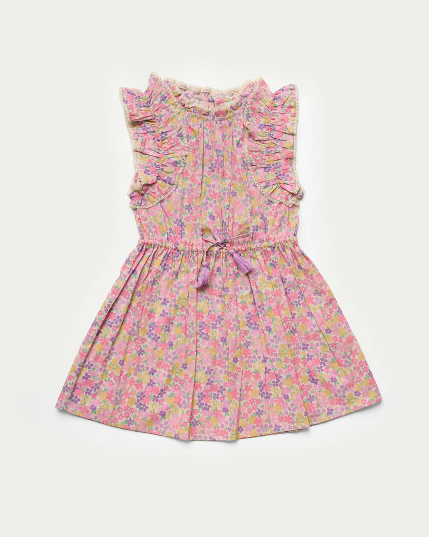 Florence Dress - Emma Floral Purple print