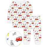 The Organic Long Sleeve Pajama Set [Fire Trucks]