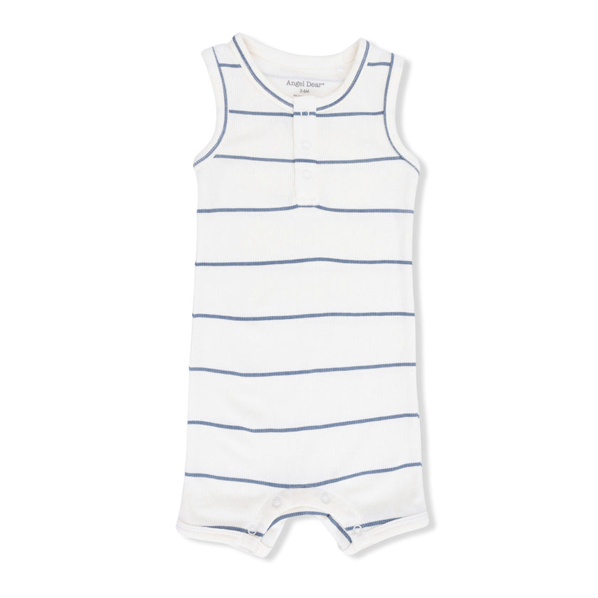 Vintage Stripe - Henley Shortie Romper