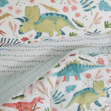 Cotton Muslin Toddler Bedding 3 Piece Set - Boho Dino