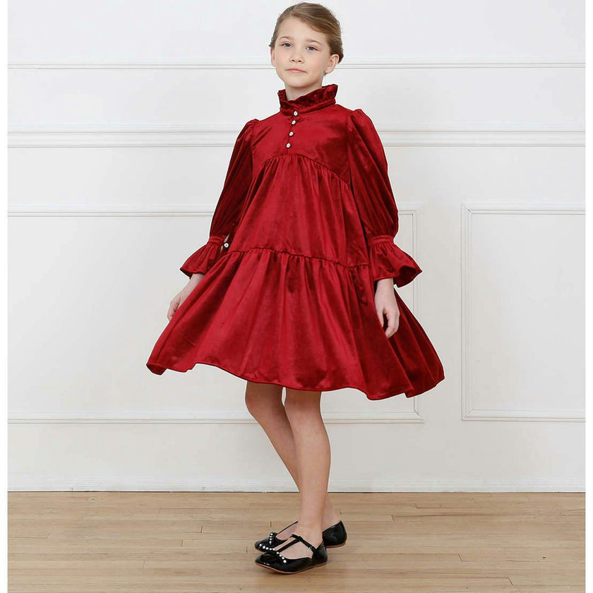 Evelyn dress (ruby red)