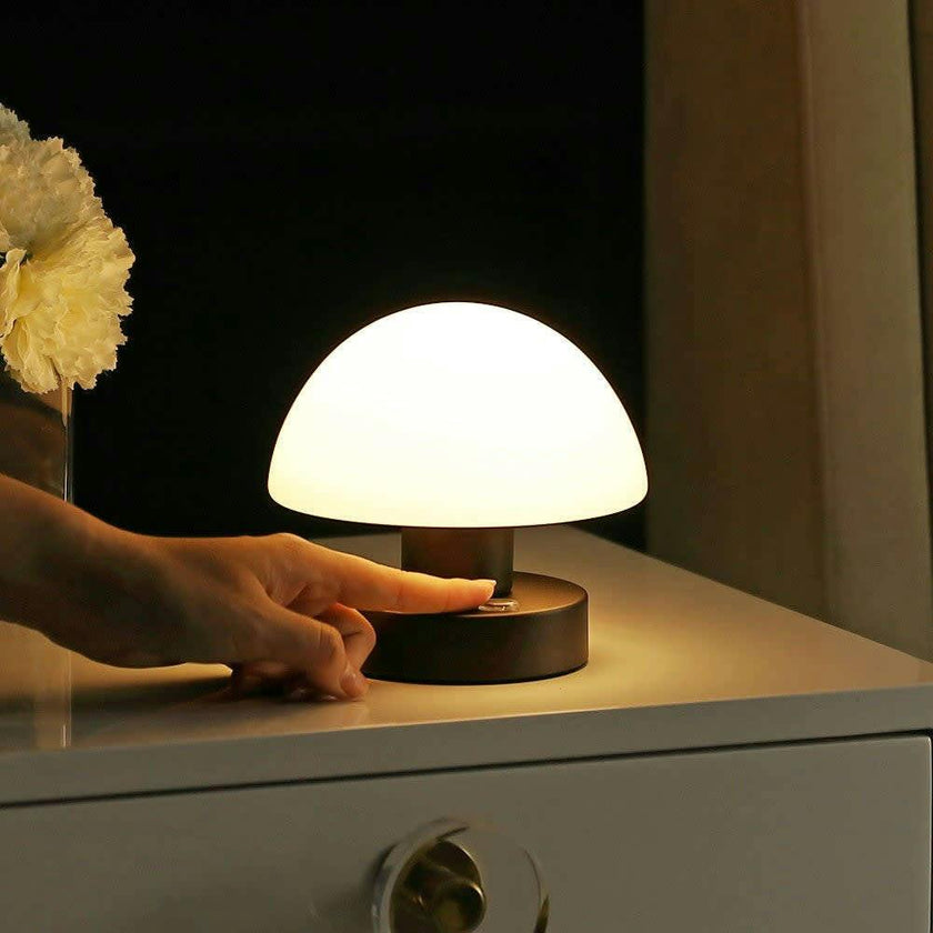 Zoe 5.75" Bohemian Farmhouse Iron Rechargeable Integrated LED Table Lamp