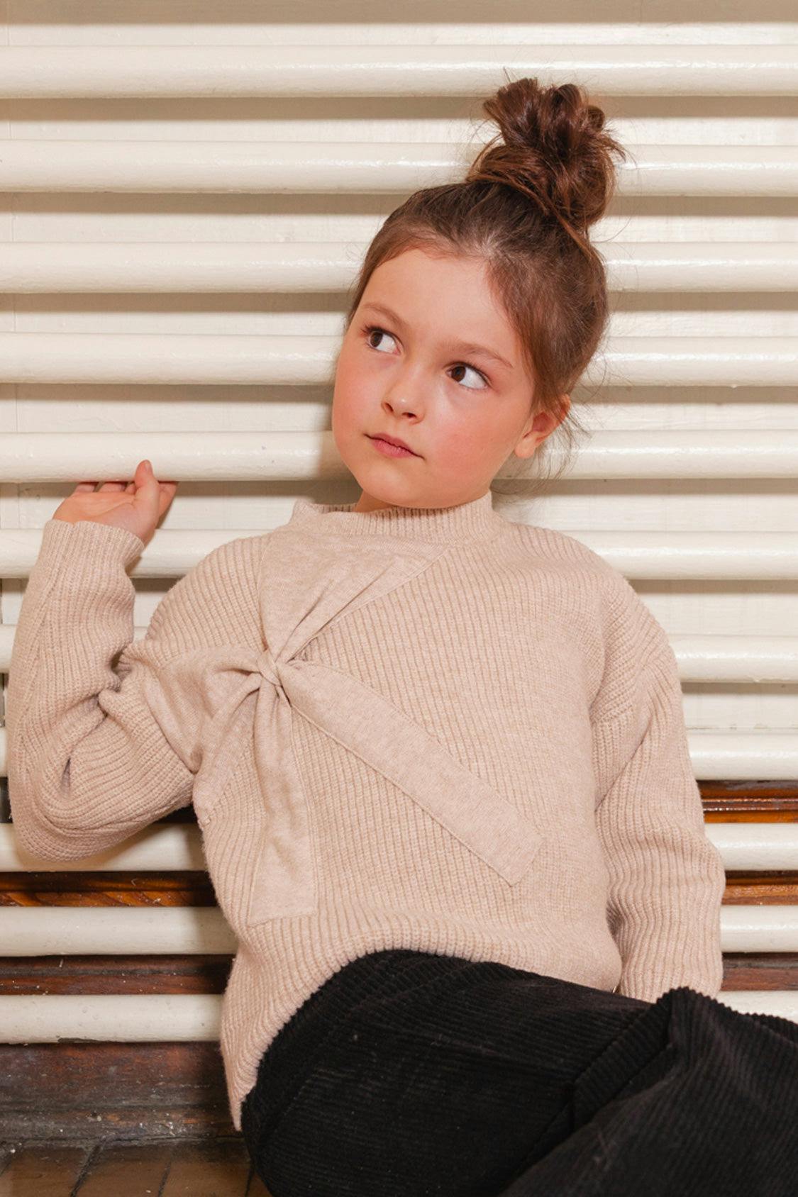 Sweater With Bow Beige