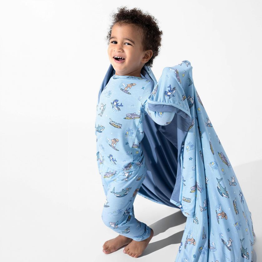 Shark School Bamboo Blanket