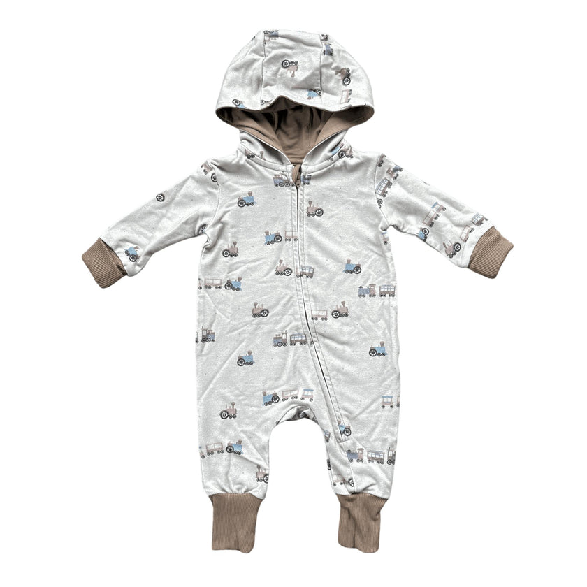 Baby Boy Terry Zip Romper