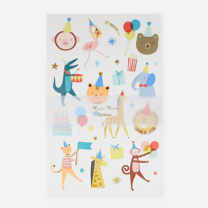 Animal Parade Tattoo Sheets