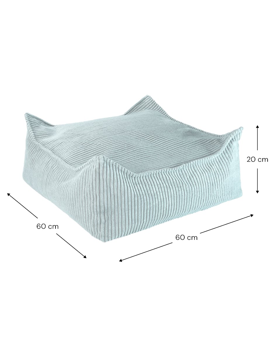 Peppermint Green Square Ottoman