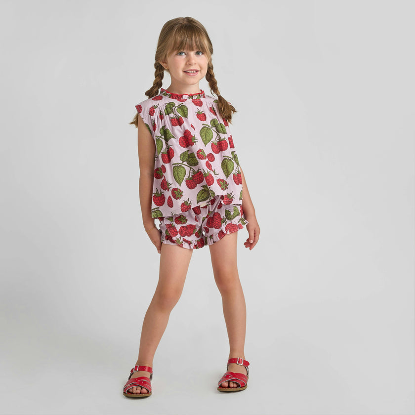 Girls Misha Top - Lavender Raspberries