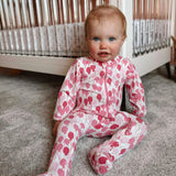 Baby's Print Zipper Footed Onesie