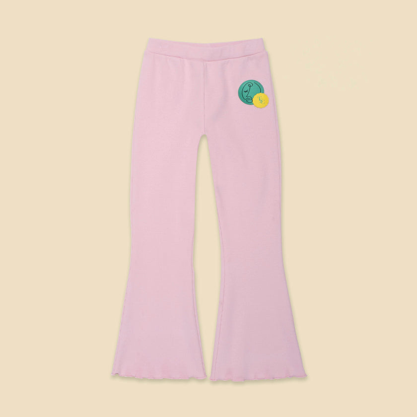 Ribbed Flares in Rhapsody Rose