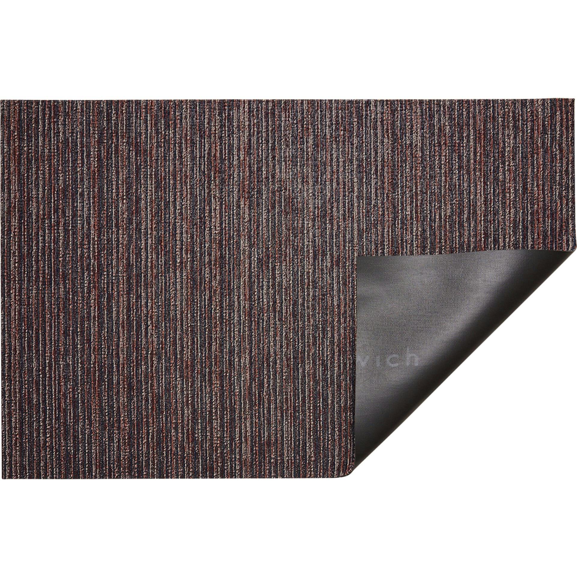Skinny Stripe Shag Floor Mat, Purple