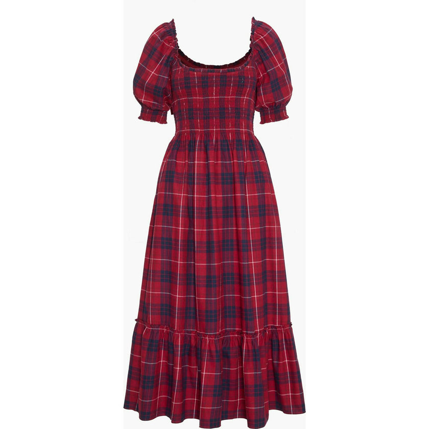 The Louisa Nap Dress - Cherry Tartan